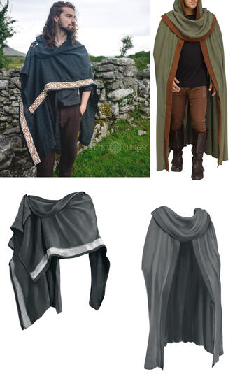 Drapery studies for the wizard's cloak.