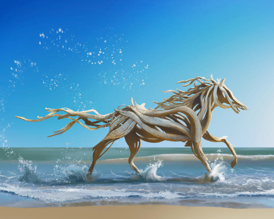 Driftwood horse