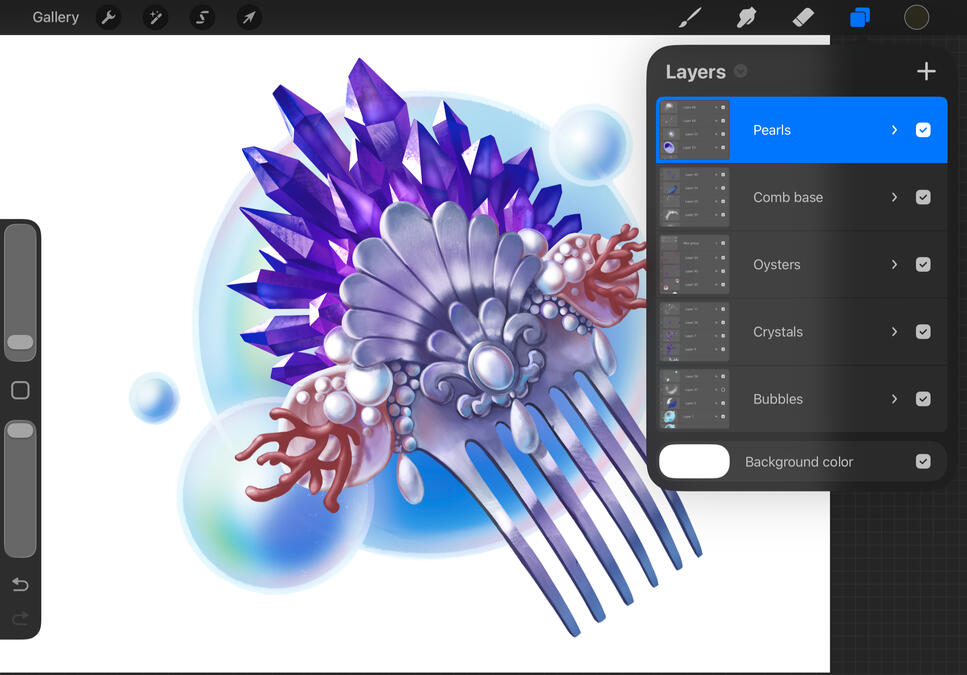 Painting with a look at how I organize my layers.